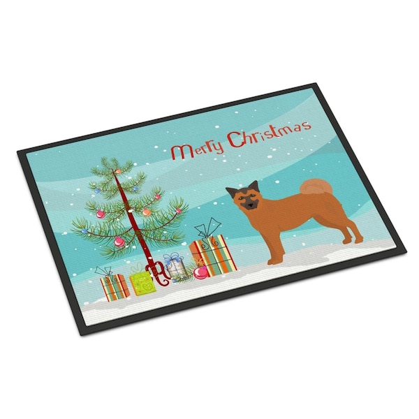 Carolines Treasures 24 x 36 in. Chow Shepherd Christmas Tree Indoor or Outdoor Mat CK3819JMAT - main